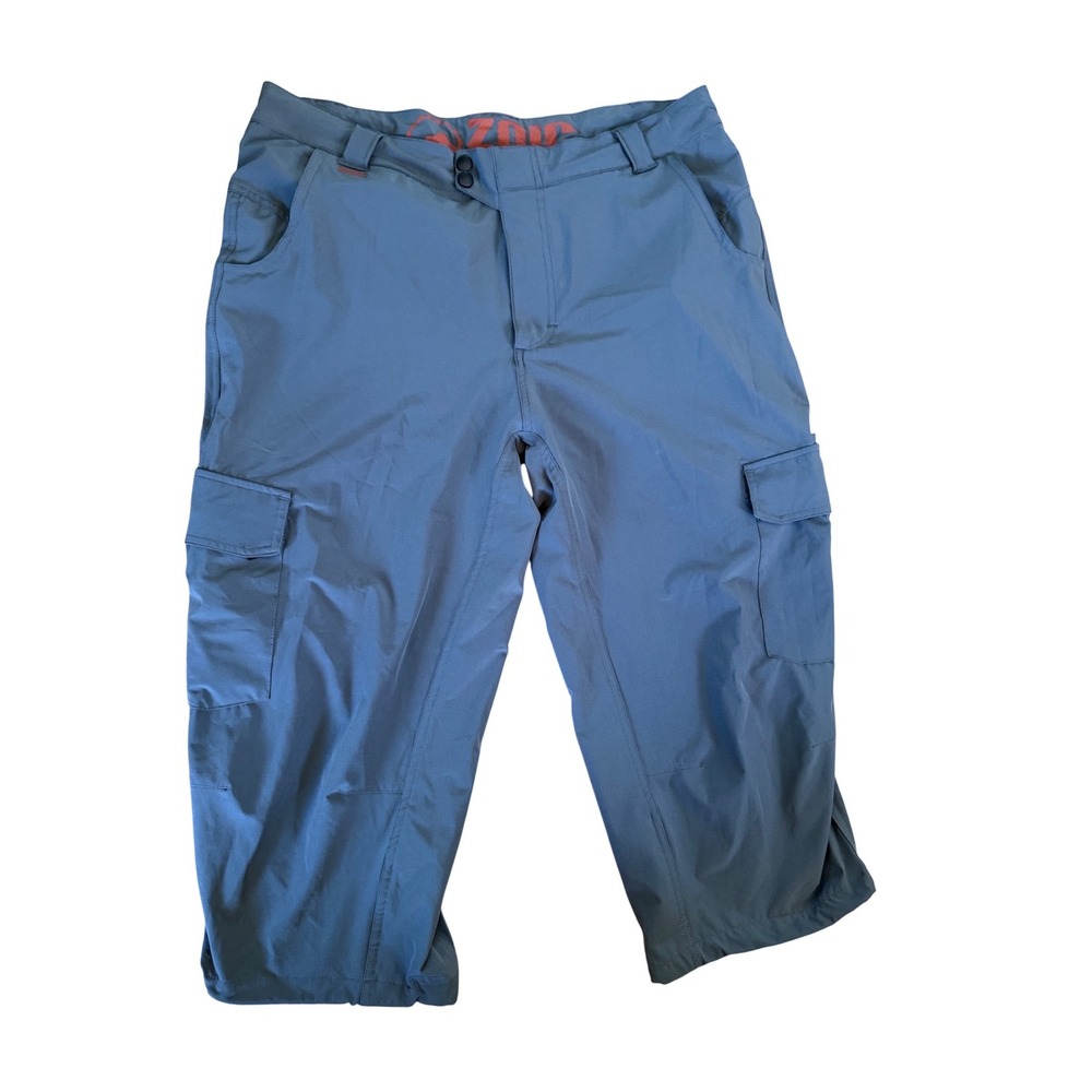 Zoic Mens Gray Mountain Bike Cargo Shorts XL Cycling MTB Hiking Pockets